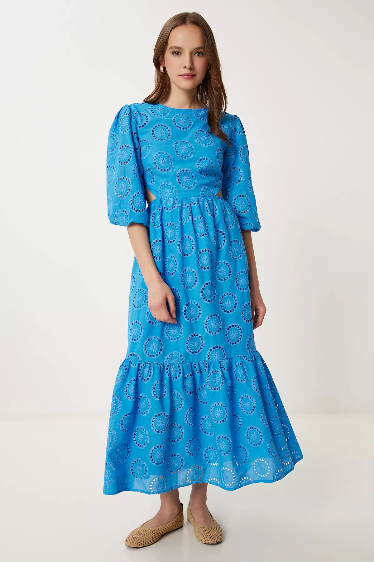 Buy Happiness Istanbul Women's Blue Scalloped Back Low-Cut Summer