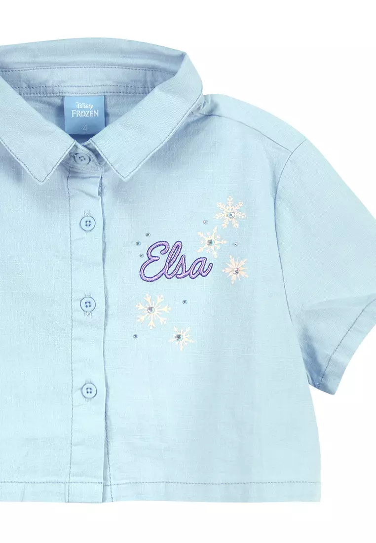 Buy Disney Girls Frozen Elsa Button Down Shirt 2023 Online ZALORA Philippines