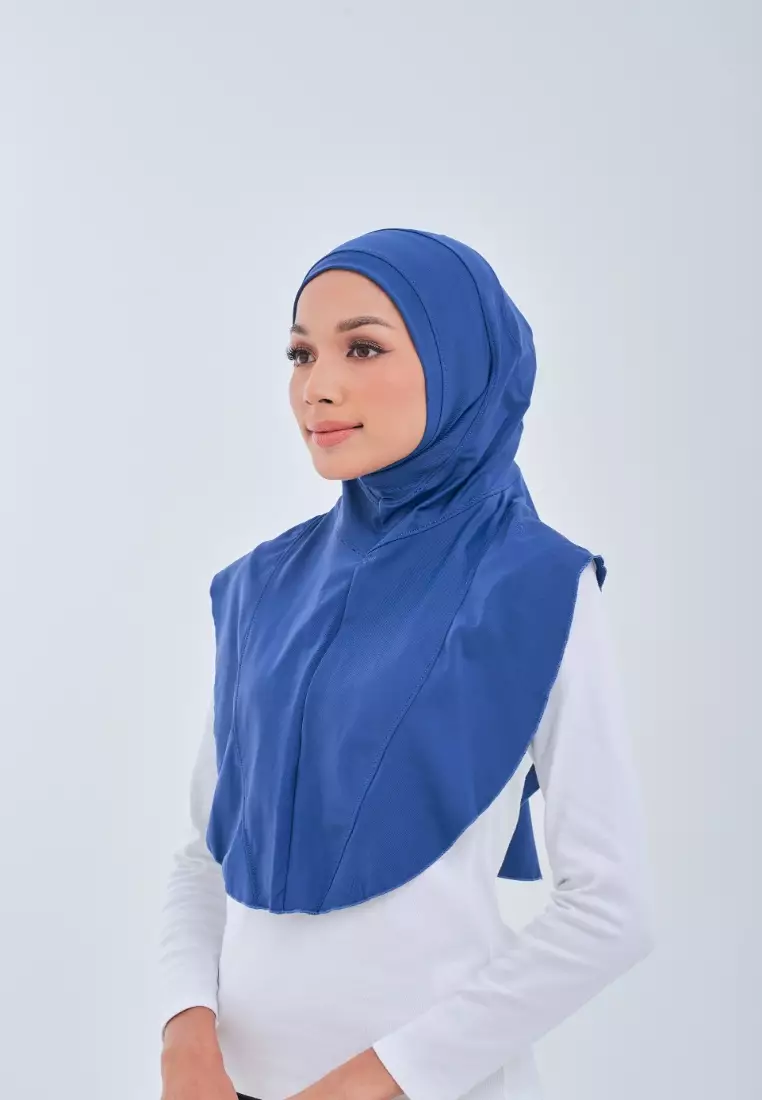 Buy Matsalleh Design Maxi Swim Hijab Steel Blue Online ZALORA Malaysia