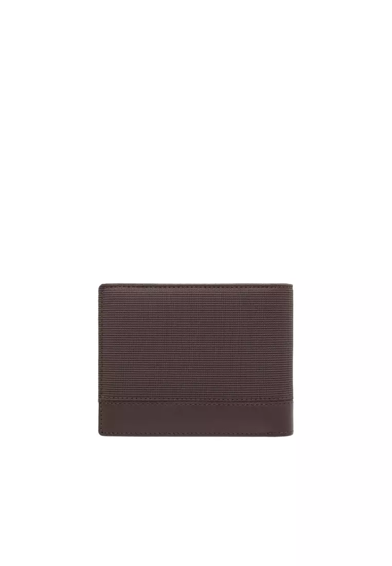 Valentino Rudy Italy Men's Fabric + Leather Mid Flap Wallet 0468000-630