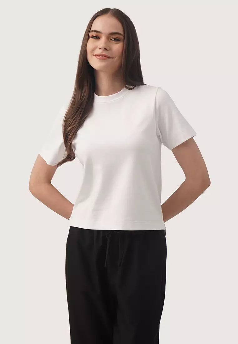 Interlock T-Shirt With Side Slit