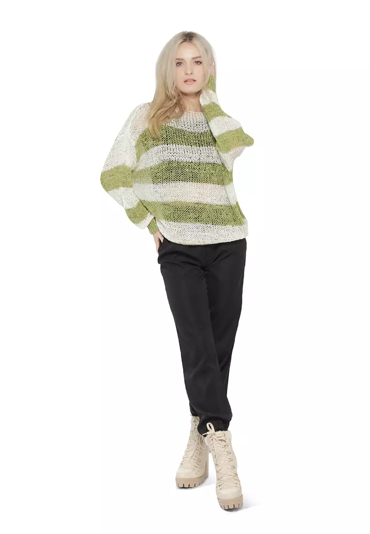 Green Oversized Knitted Top
