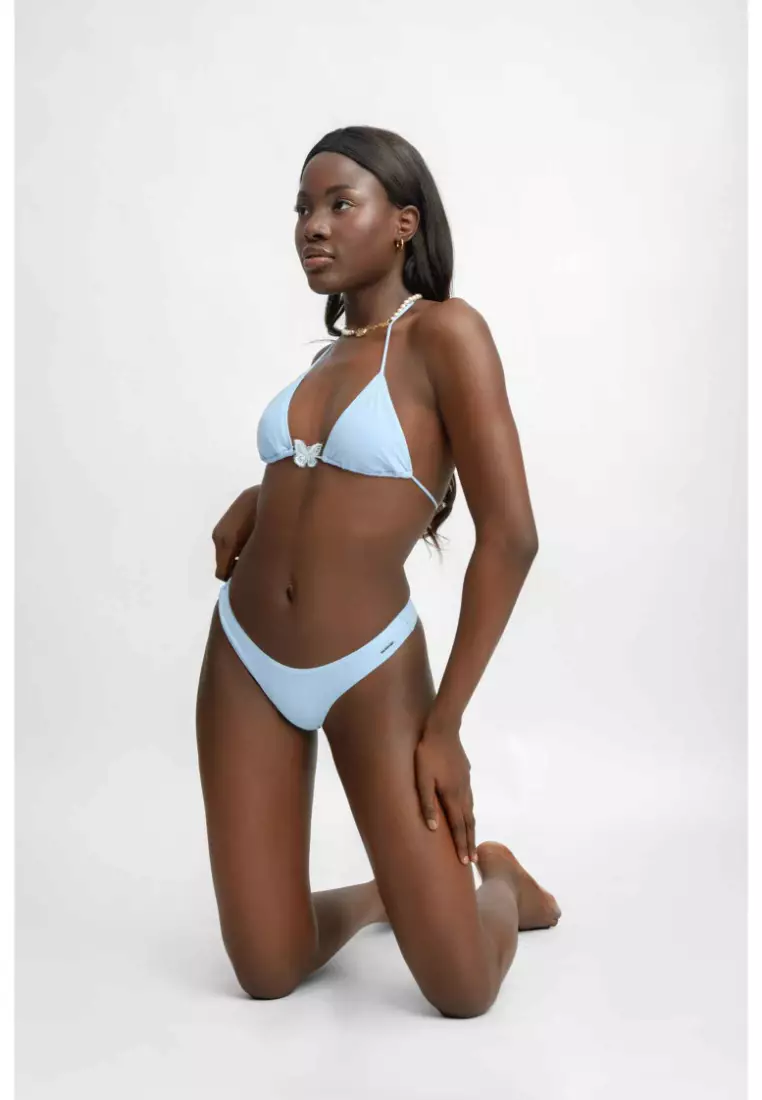 Martini Triangle Bikini Top / Cloud Nine Pointelle 