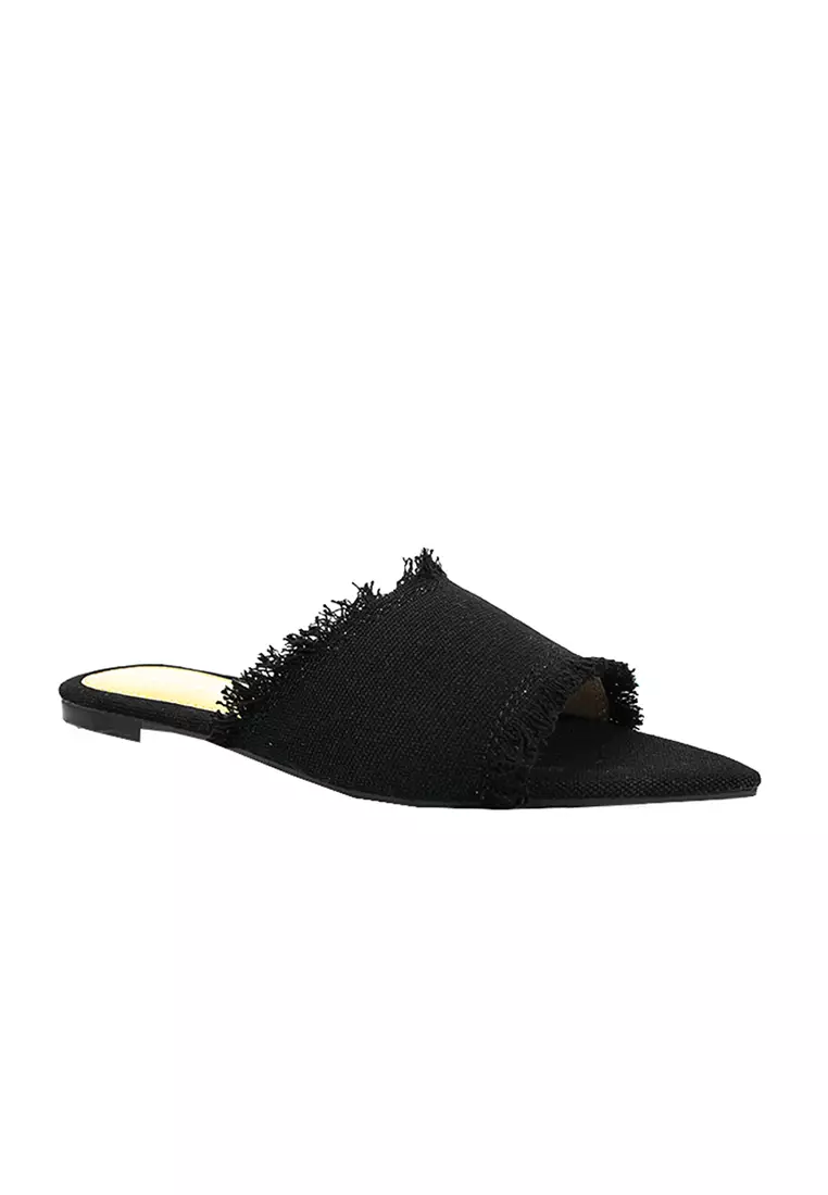 Women's Flats Sandals LX 27342 Black C54