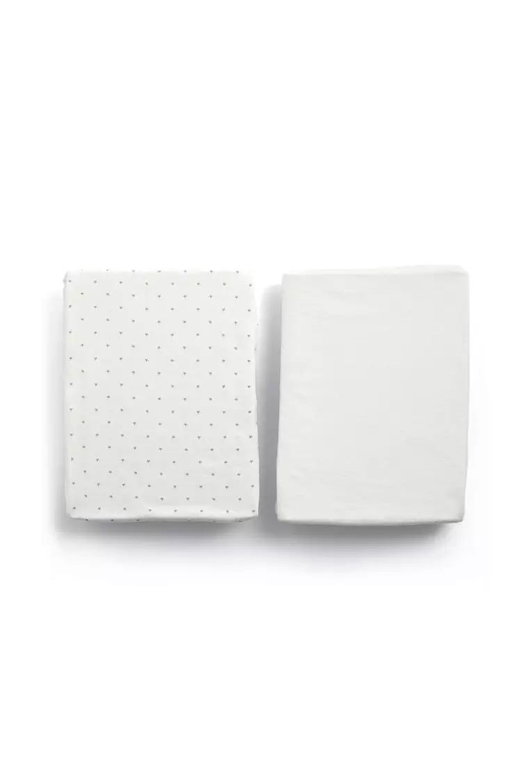 Buy Mamas and Papas Mamas and Papas Lua 2 Pack Fitted Sheets Stars 2023