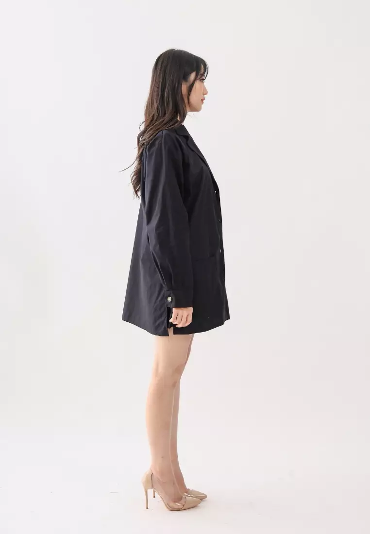 Ha Rin Blazer Set Black