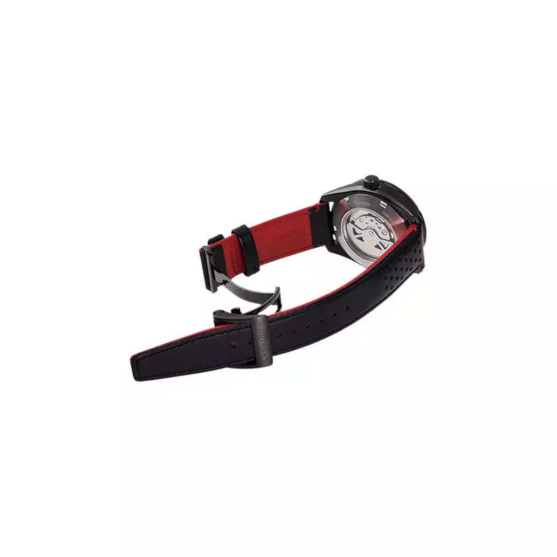 Jam Tangan Pria Orient Star Sport RE-AV0A03B Avant Garde Automatic Men Skeleton Dial Black Leather Strap