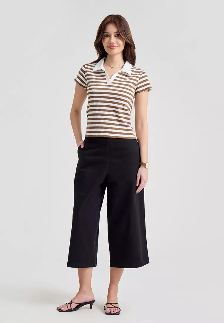 Cropped Wide Leg Pants