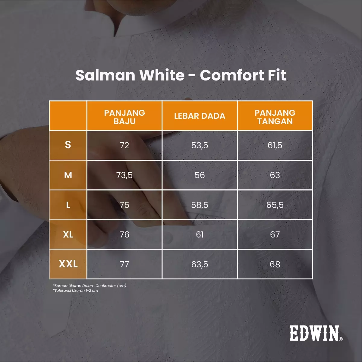 Kemeja Koko Pria Lengan Panjang SALMAN WHITE Baju Muslim Pria