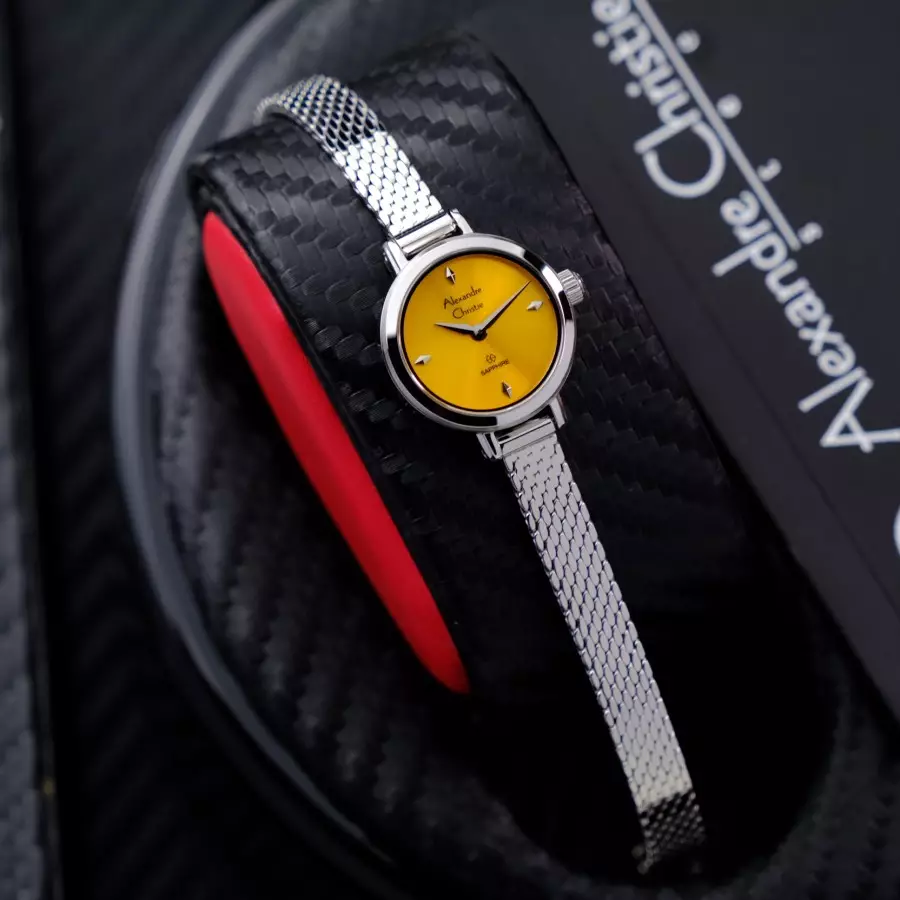 Alexandre Christie 2B35 Silver Dasar Yellow Cewek