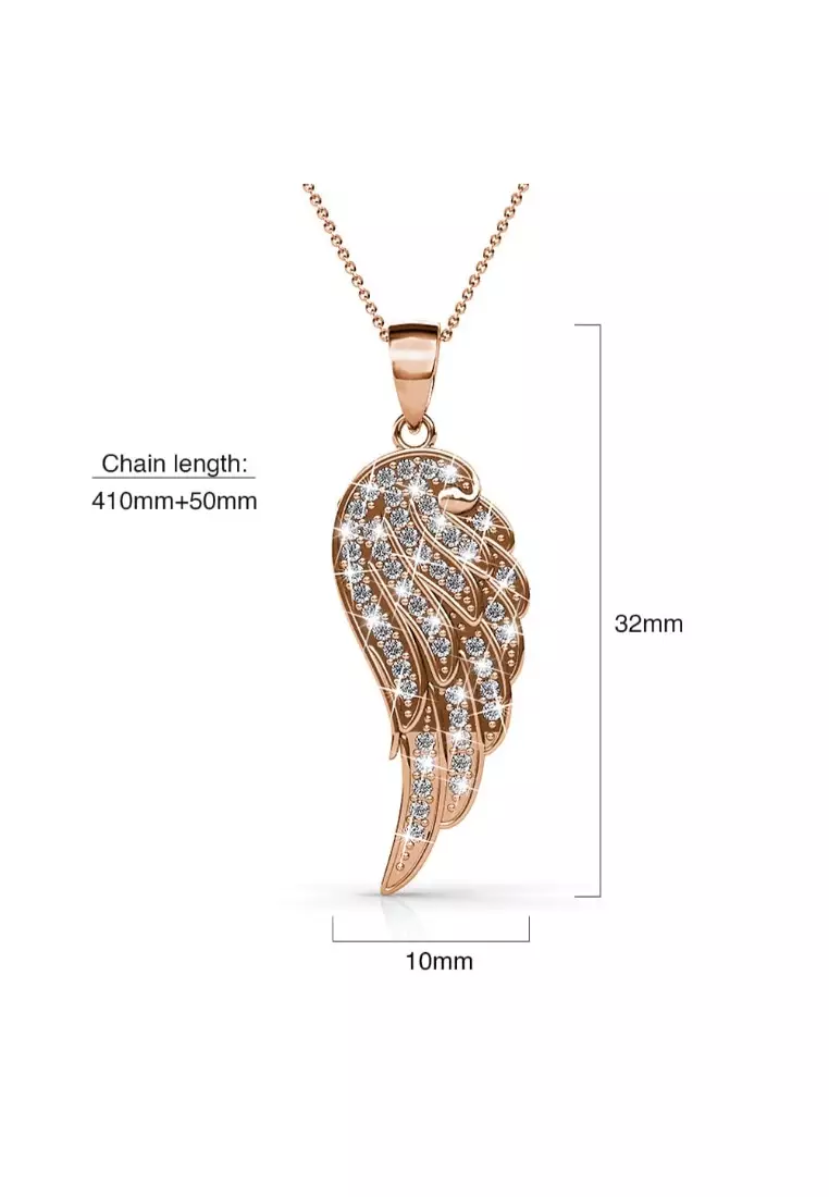 Swarovski duo clearance wing necklace
