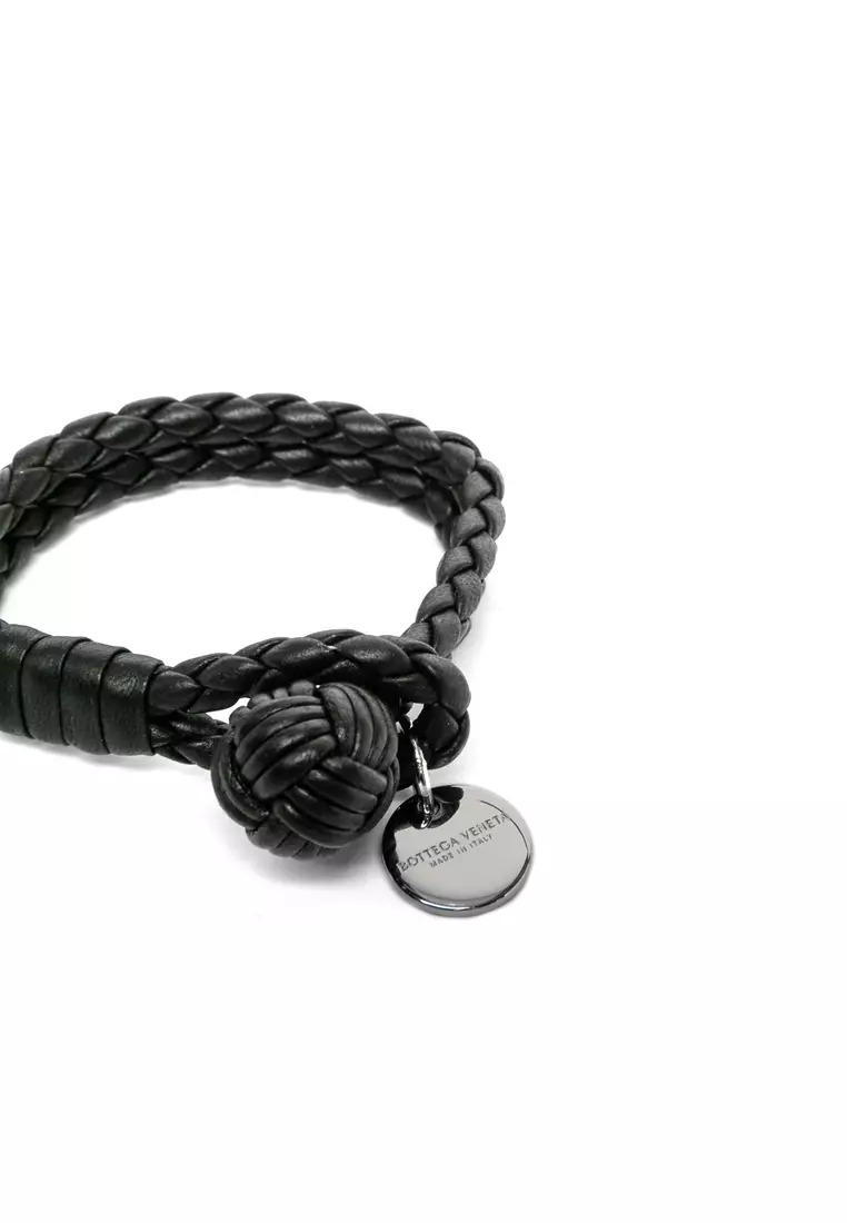 アクセサリーその他 BOTTEGA VENETA Leather bracelet Nero Buy Bottega Veneta Black Intrecciato Leather Bracelet for