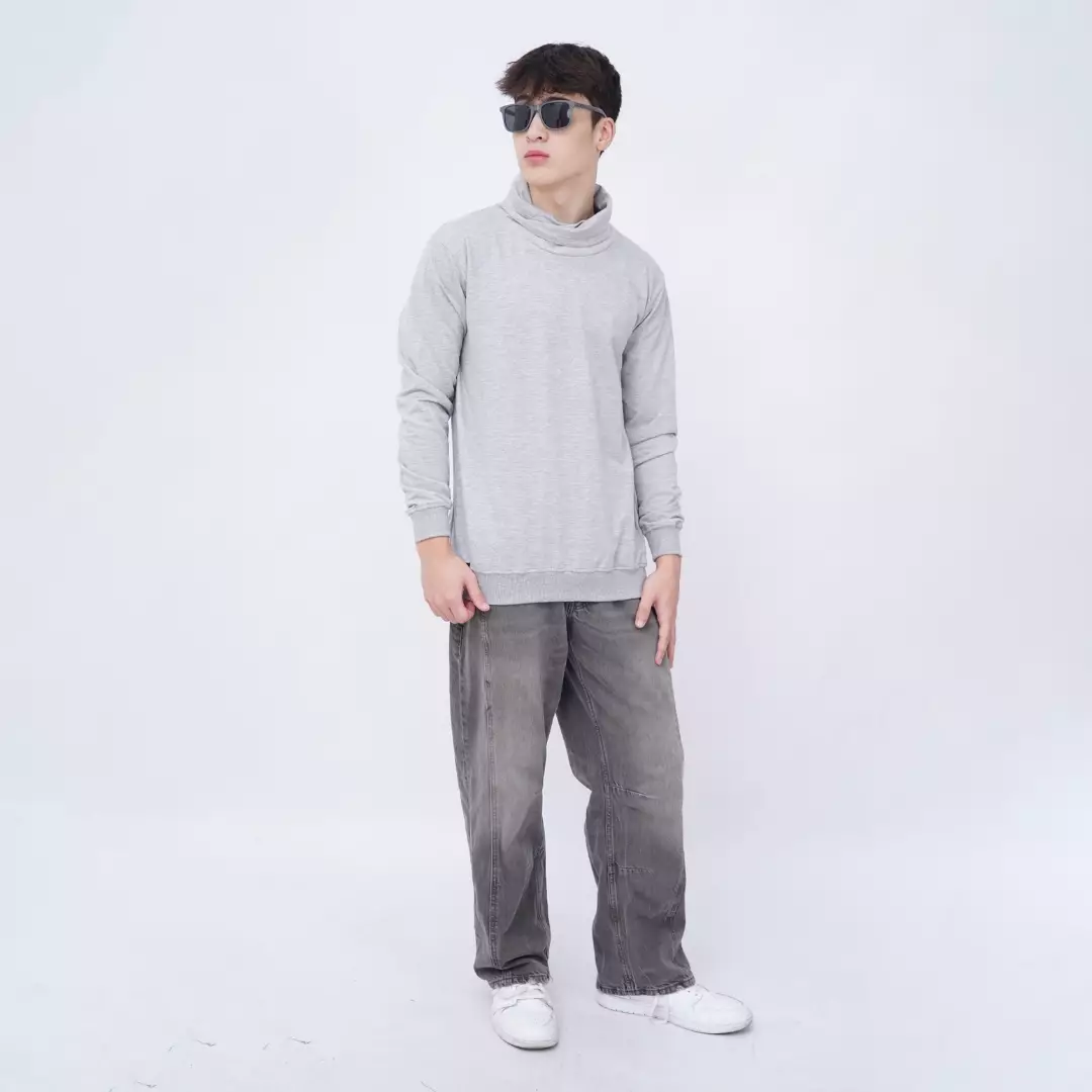 Ryusei Sweater Turtleneck Nandito Sei Light Grey