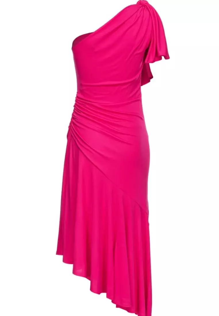 Buy Pinko One shoulder dress with flounce 2025 Online | ZALORA