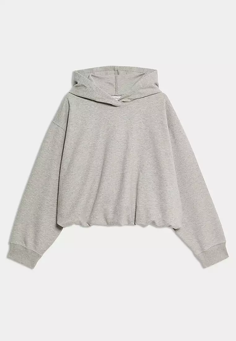 Cotton Rich Bubble Hem Hoodie