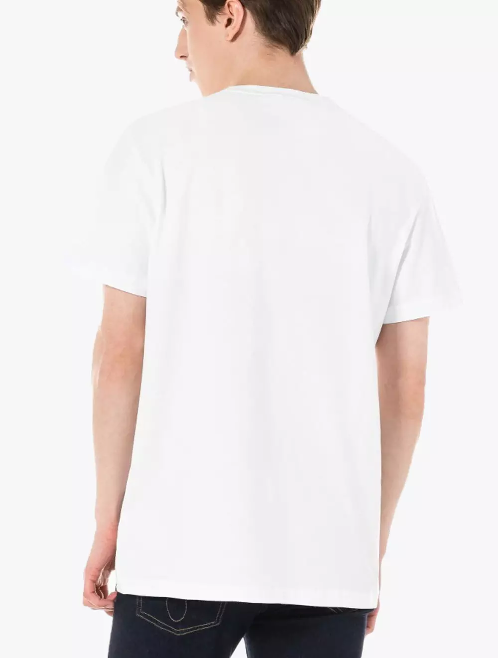 CALVIN KLEIN JEANS - REGULAR FIT INSTITUTIONAL LOGO STRETCH T-SHIRT - white