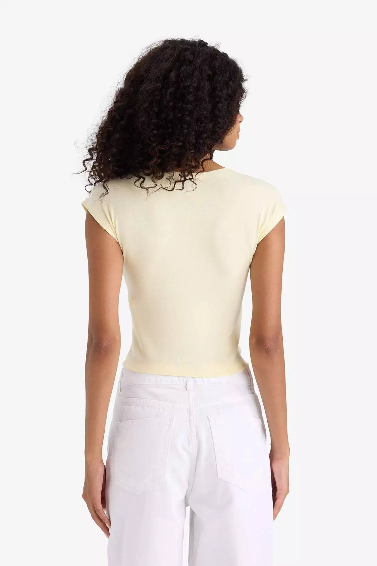 Slim Fit Tight Fit Crew Neck Basic Plain Modal Short Sleeve T-Shirt F0685Ax25Sp