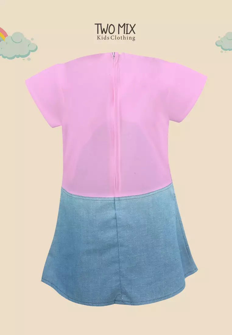 Two Mix - Dress Anak Perempuan Lucu - Baju Anak Cewek Jeans 1-8 Tahun 4137B