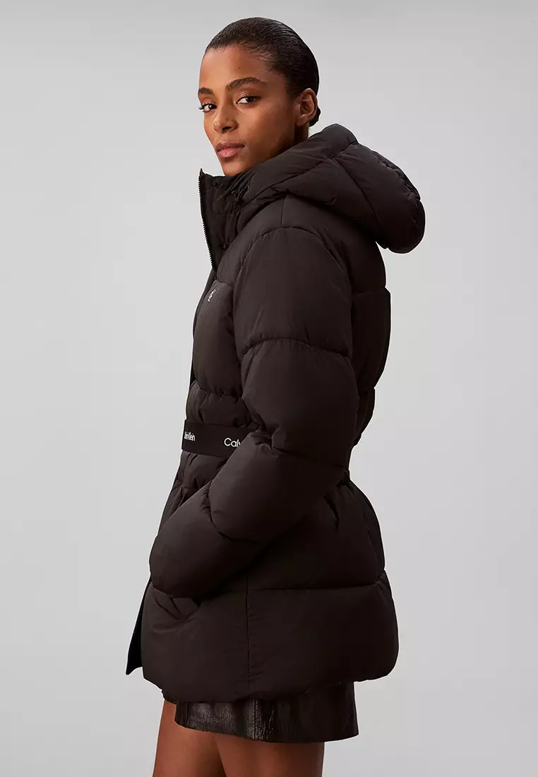 Belted Midweight Puffer Jacket - Calvin Klein Jeans