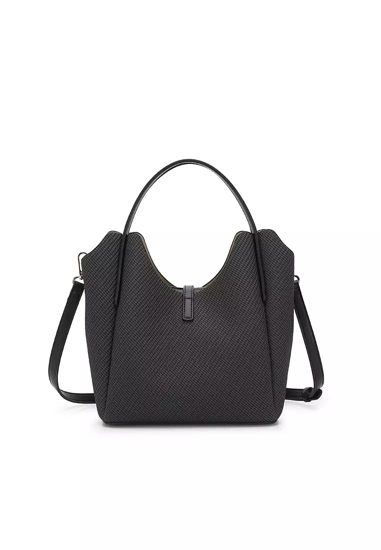 Women's Top Handle Bag / Sling Bag / Crossbody Bag / Shoulder Bag (Tas Tangan Wanita / Tas Selempang Wanita / Tas Bahu Wanita) - Hitam