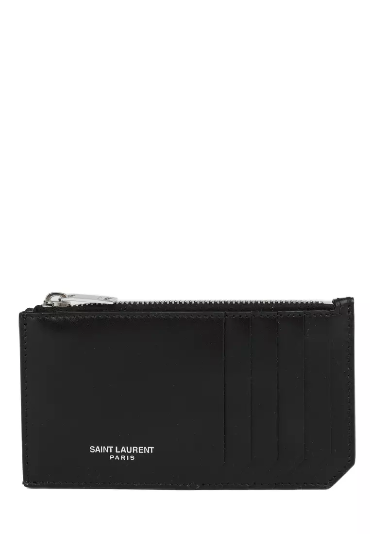 Saint Laurent Fragments Zipped Card Holder/coin Purse