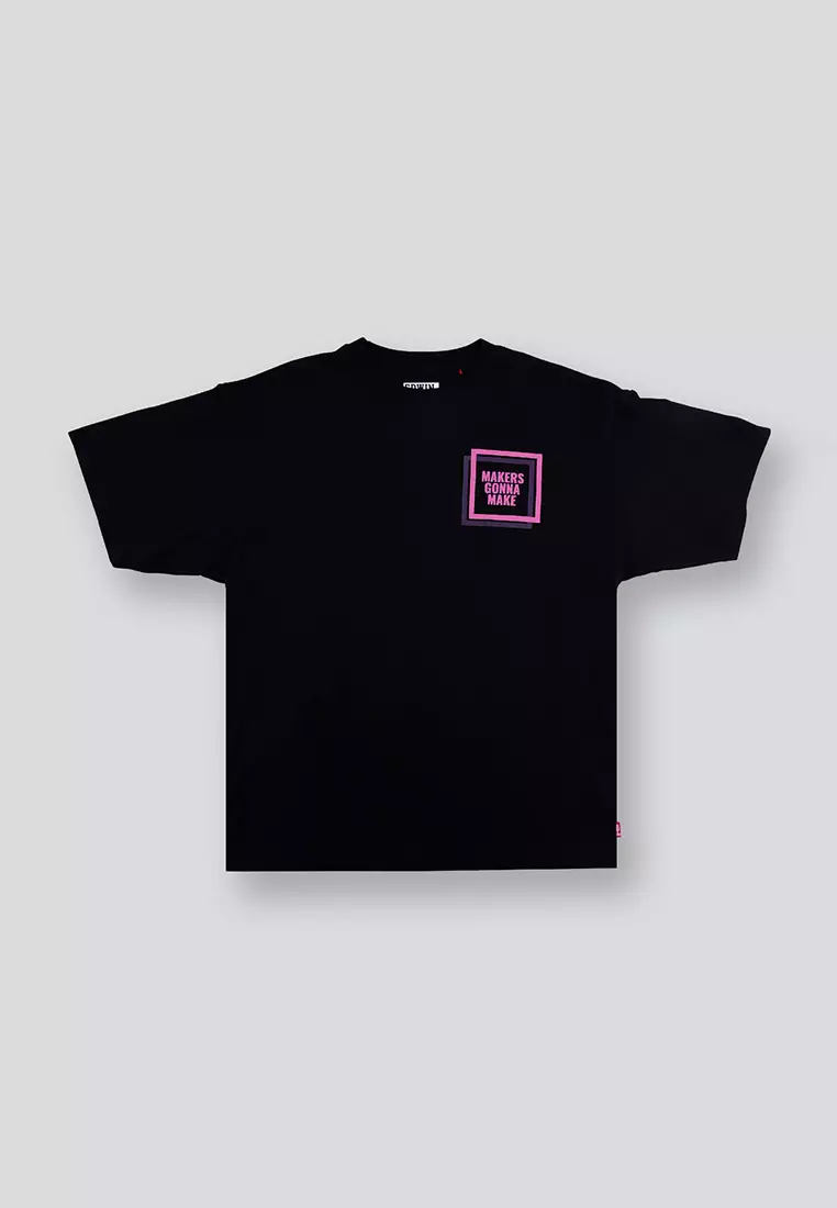 DOUGH Jet Black Kaos Pria Lengan Pendek SS - Top Man Graphic Tee