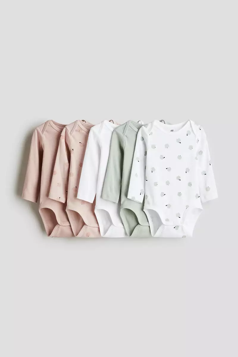 5-pack long-sleeved bodysuits