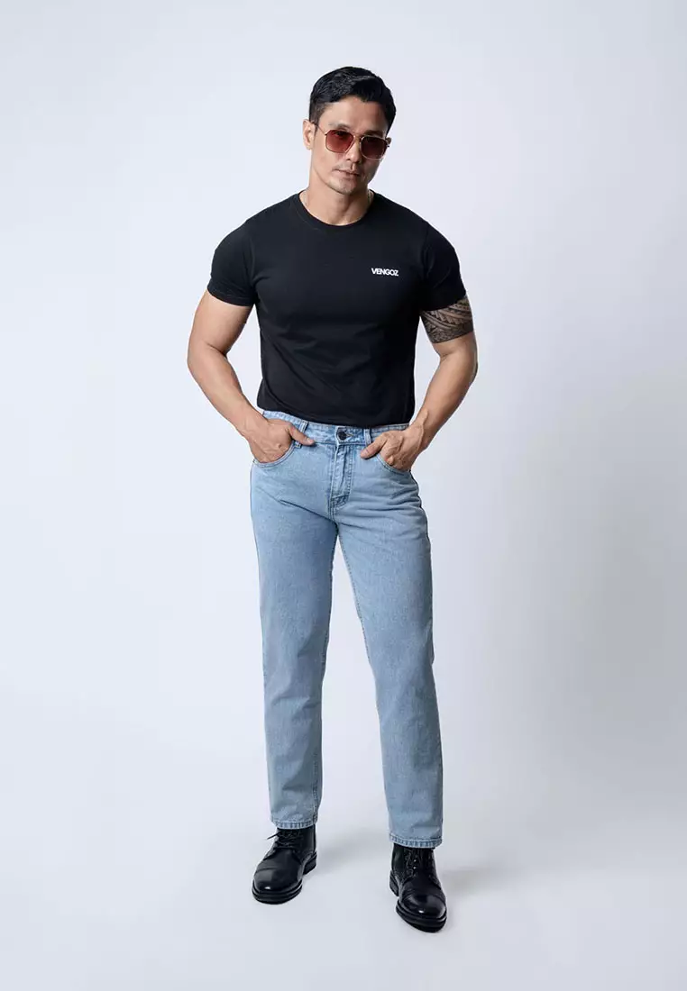 Straight Slim Fit Premium Jeans - Light Indigo