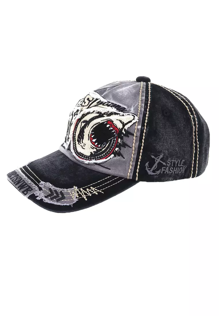 Drsh Topi Baseball Cap Unisex Snapback Motif Bordir Resizable Strap Material Cotton Polyester ORIGINAL - Gray