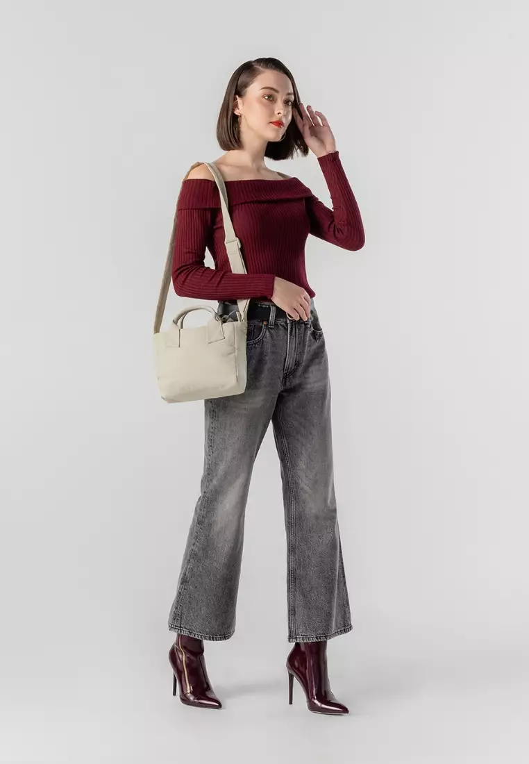 Poofah Mini Tote Bag - Beige