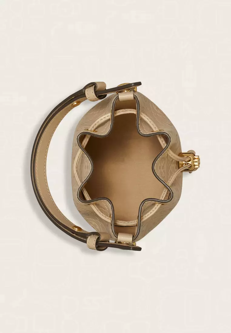 Tory Burch T Monogram Leather Mini Bucket Bag Fresh Clay