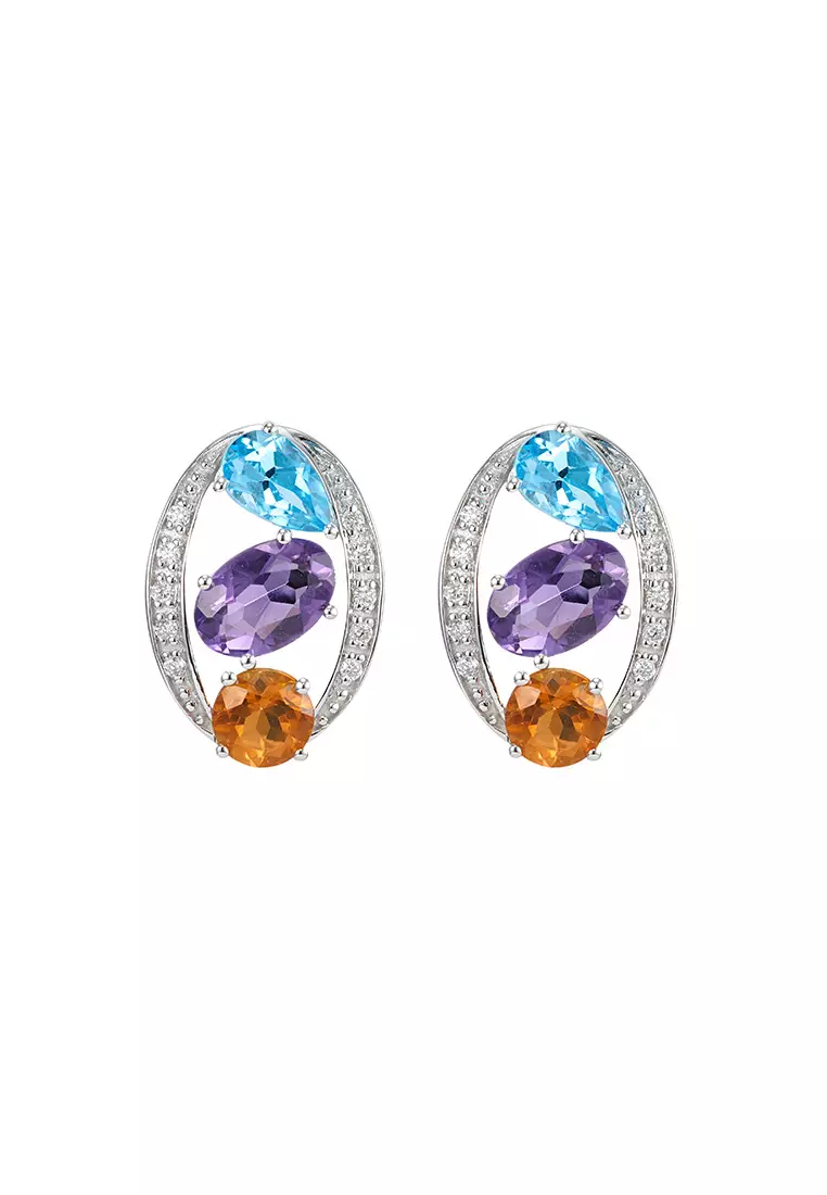 HABIB Kaleidoscopic Gemstone Diamond Earrings