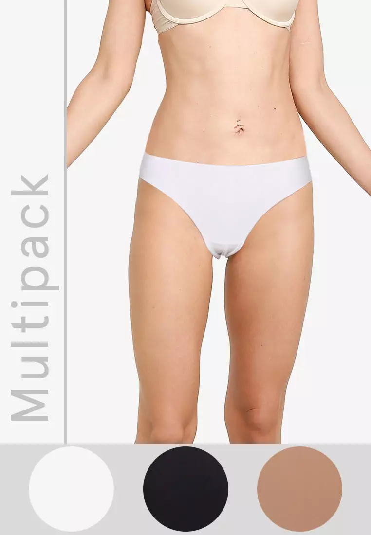 GAP Women's 3-Pack No Show Bikini Underpants Underwear