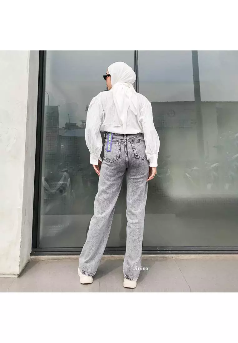 Highwaist Adjustable Baggy Jeans 441 UNDER AGE