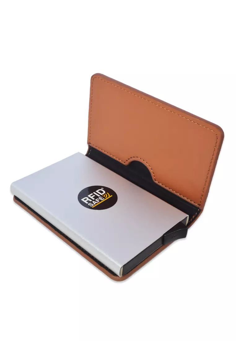 Buy Wharton Wharton Small Leather Metal Compartment Card Holder 2023