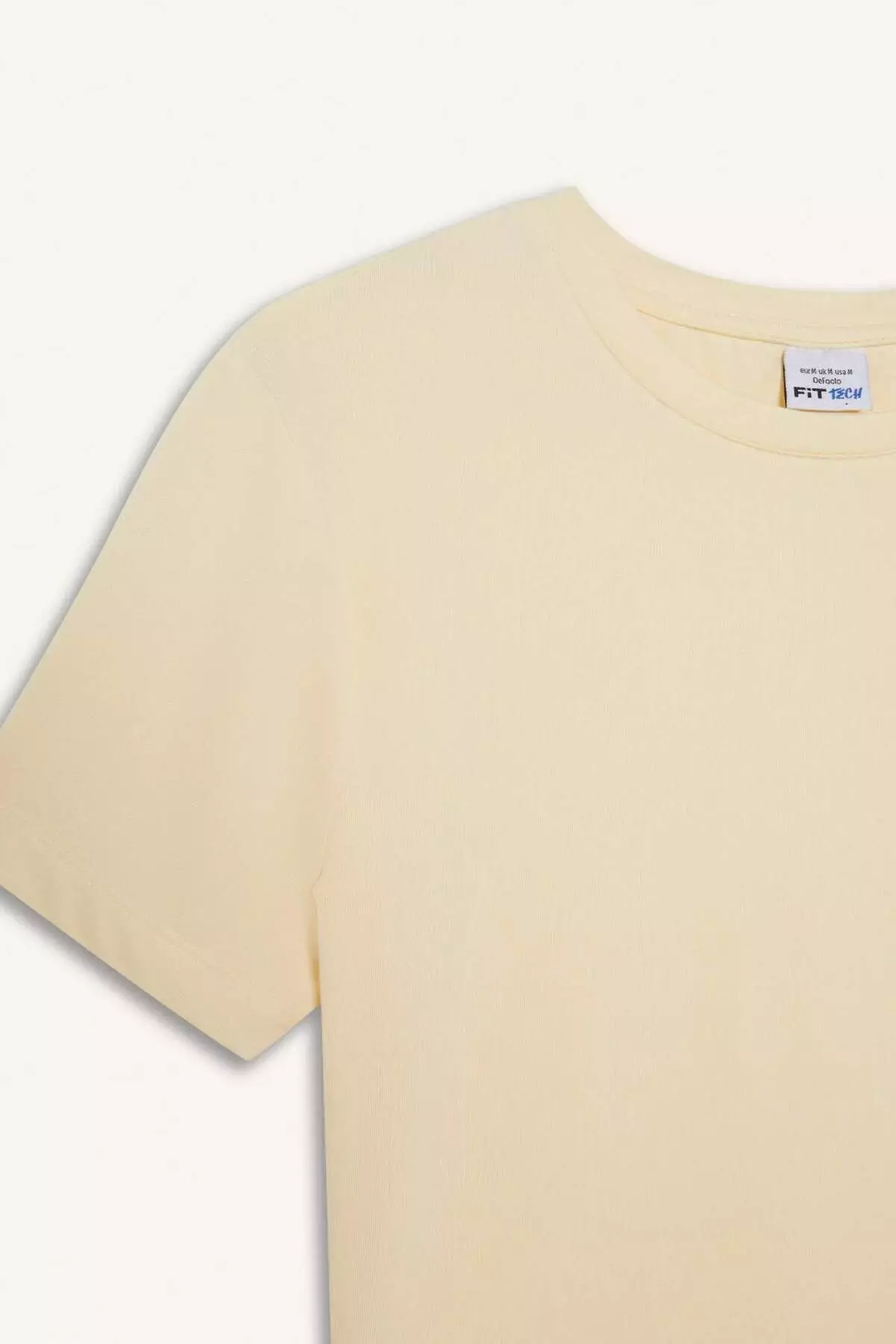 Defactofit Standard Fit Crew Neck Sportsman Basic Plain Short Sleeve White T-Shirt D2296Ax25Sp