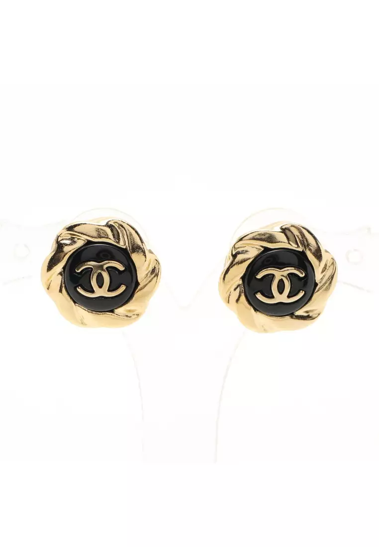 Chanel Pre-loved CHANEL coco mark earrings GP gold vintage 2023, Buy Chanel  Online