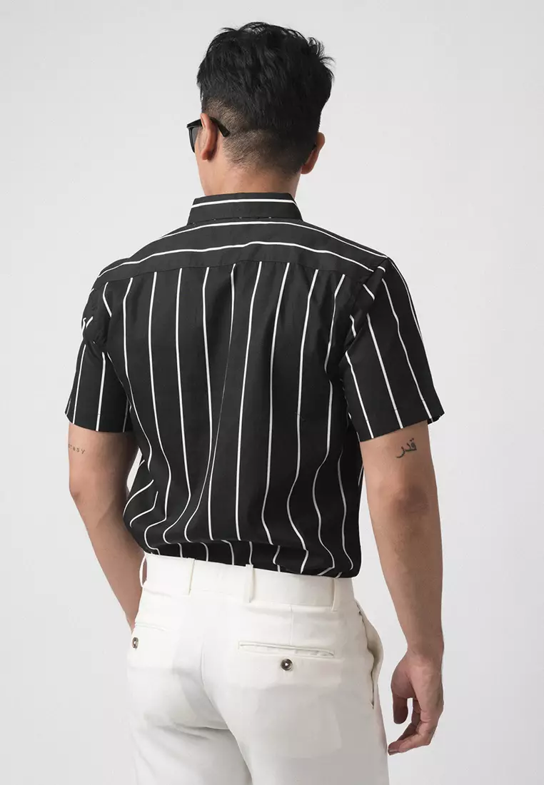Vicente Stripe Black SS