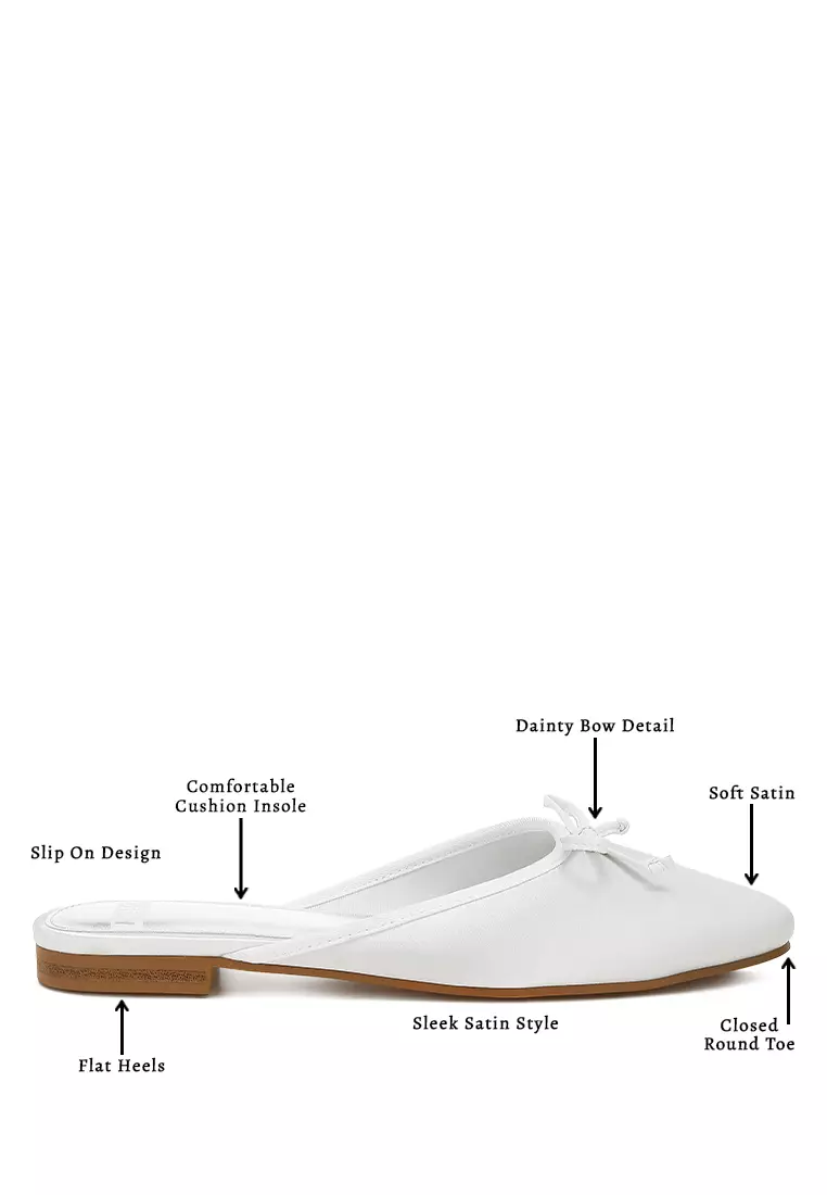 Bagal Detail Pita Satin Warna Putih