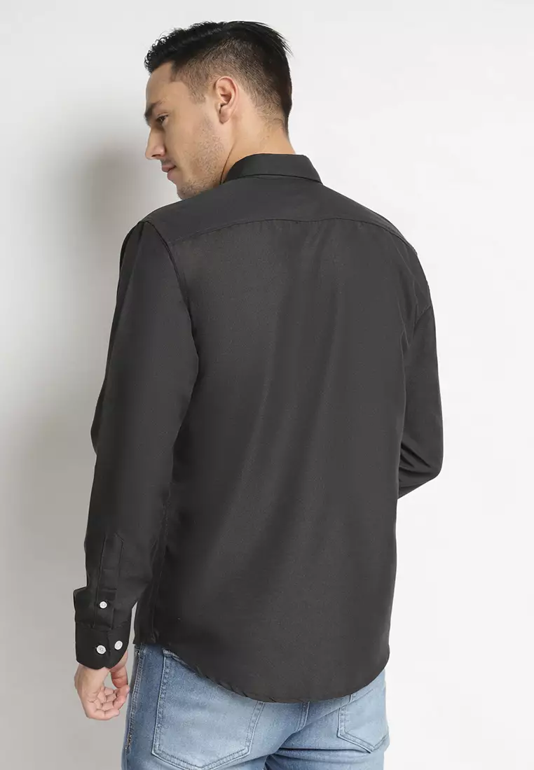 Solid Black LS Premium Shirt