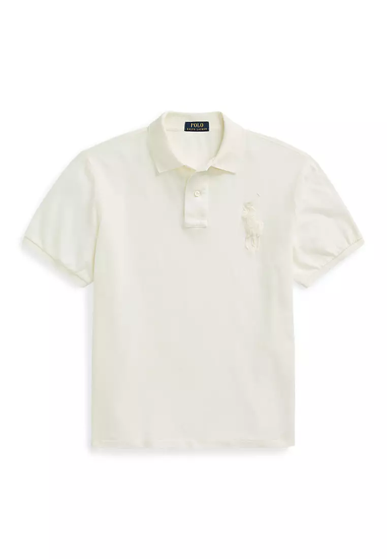 Custom Slim Fit Big Pony Mesh Polo Shirt