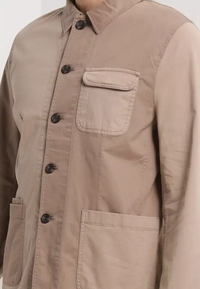 Machine-Stretch Unstructured Blazer