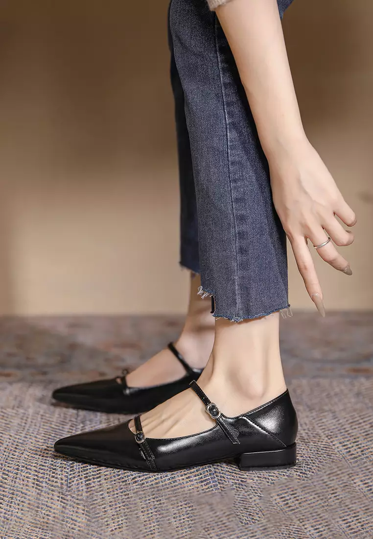 2.5CM Retro Pointy Mary Jane Shoes TE578-25