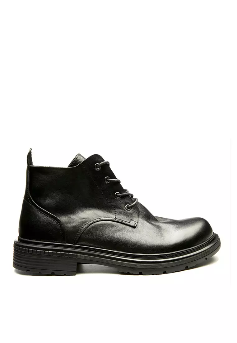 Discount on Twenty Eight Shoes  shoes - SKU: VANSA Top Layer Cowhide Lace-Up Martin Boots VSM-B853