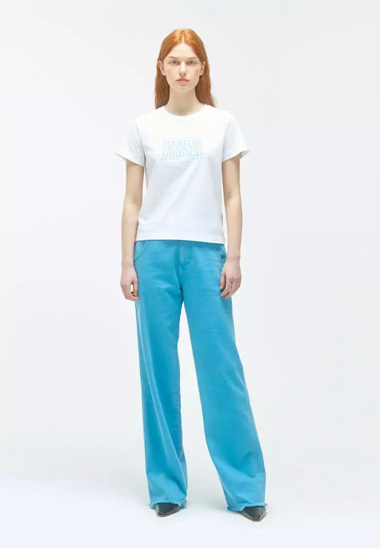 Jual Marithe + Francois Girbaud W Classic Logo Tee White/Sky