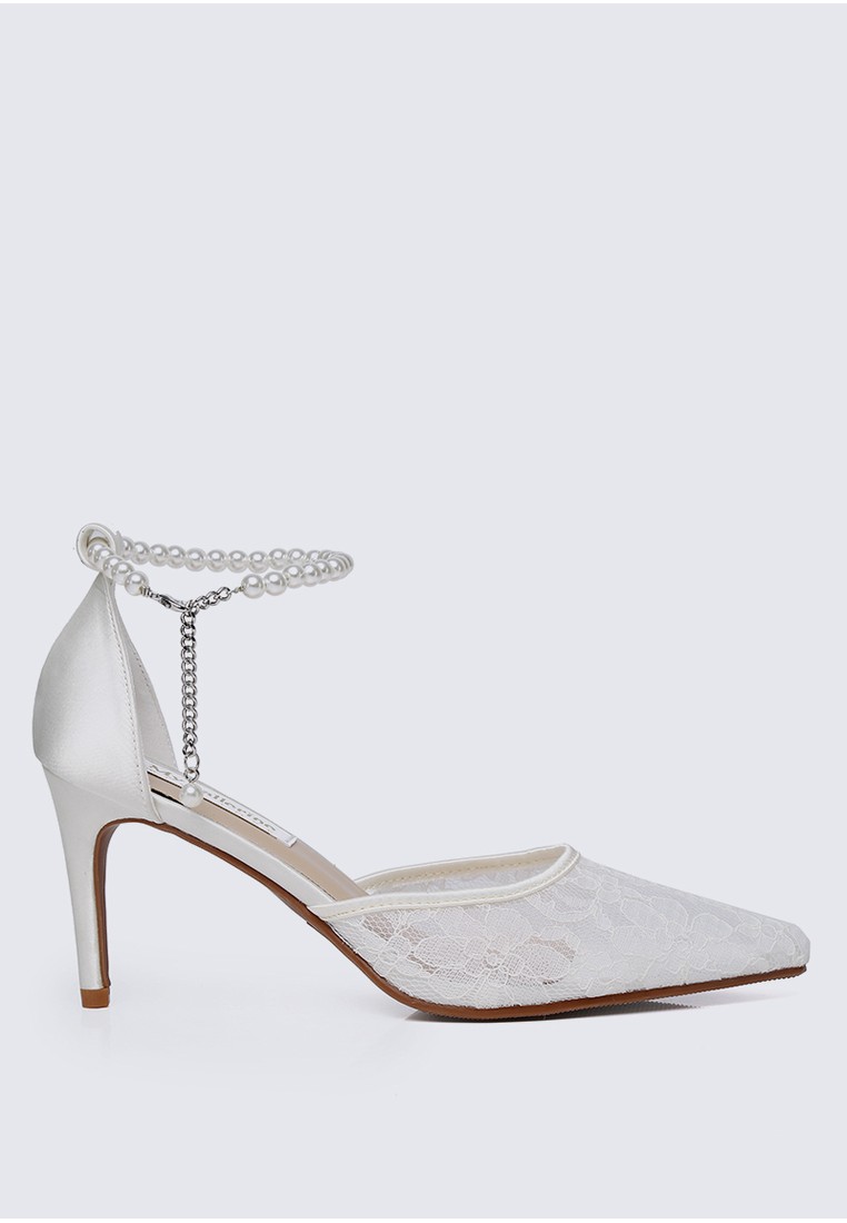My Ballerine Poppy Comfy Heels In White