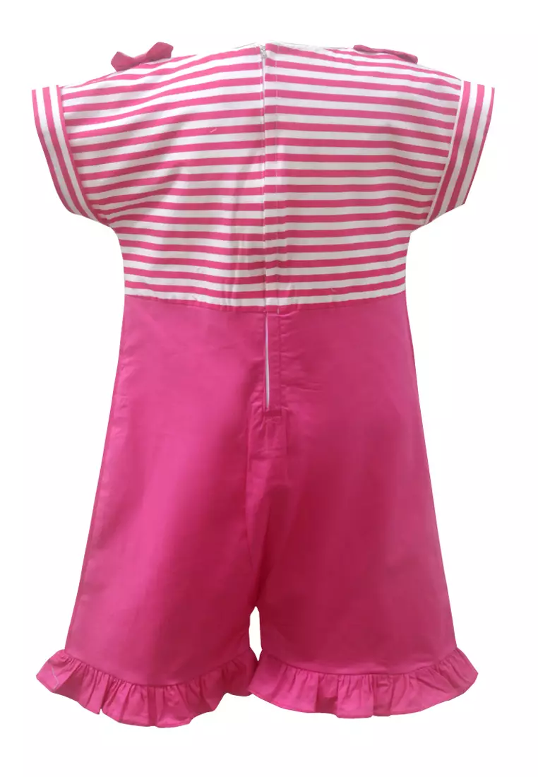 Two Mix Jumpsuit Anak Perempuan usia 1-8 tahun 4183 Pink