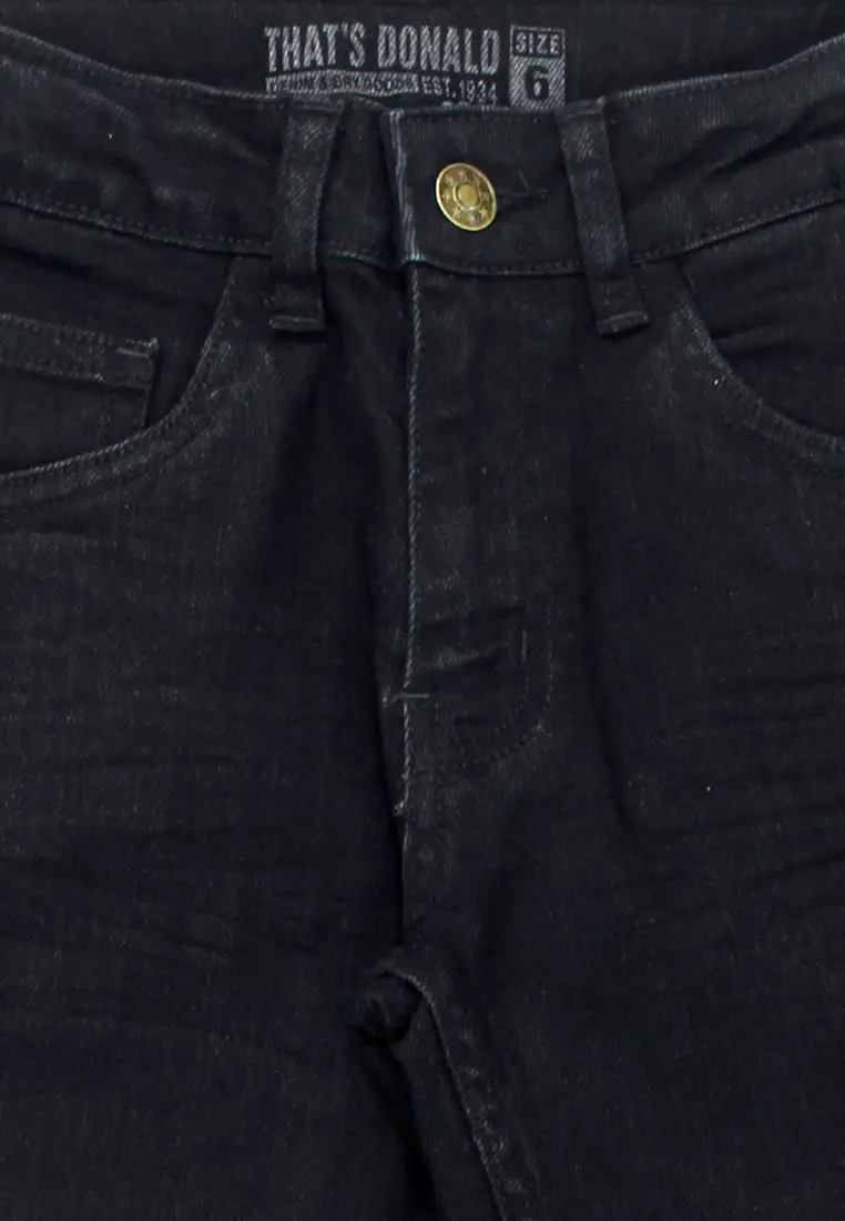 Jeans/ Celana Panjang Denim Anak Laki/ Donald Duck Black Basic