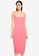 MISSGUIDED pink Basic Cami Midi Dress 6215CAA5D3357FGS_3