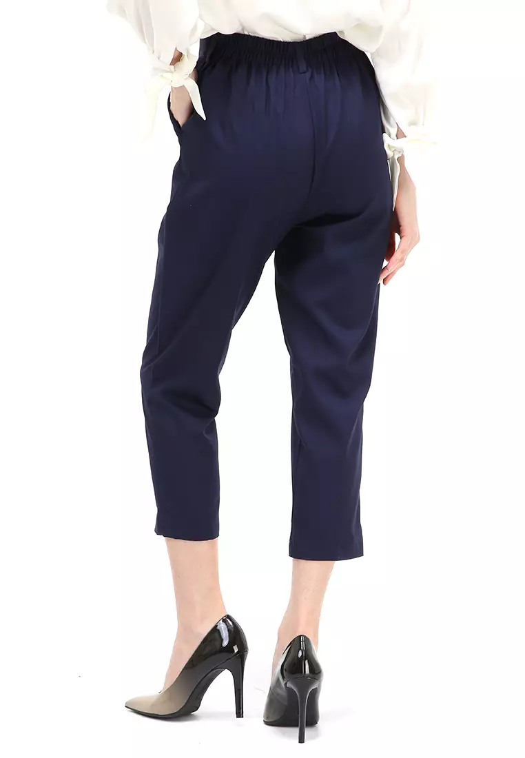 Chena Long Pants Celana Panjang Bawahan Wanita Premium Quality - Navy